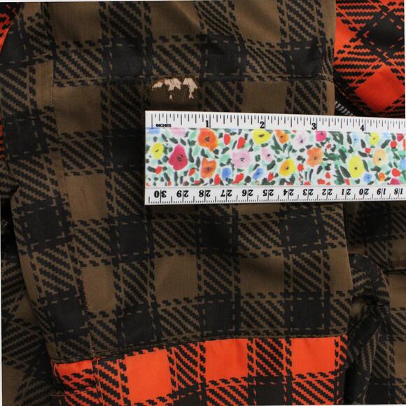 Medium Burton Snowboard 3L Zephyr Jacket Buffalo Plaid BlackRedBrown FreeShip - Picture 8 of 11